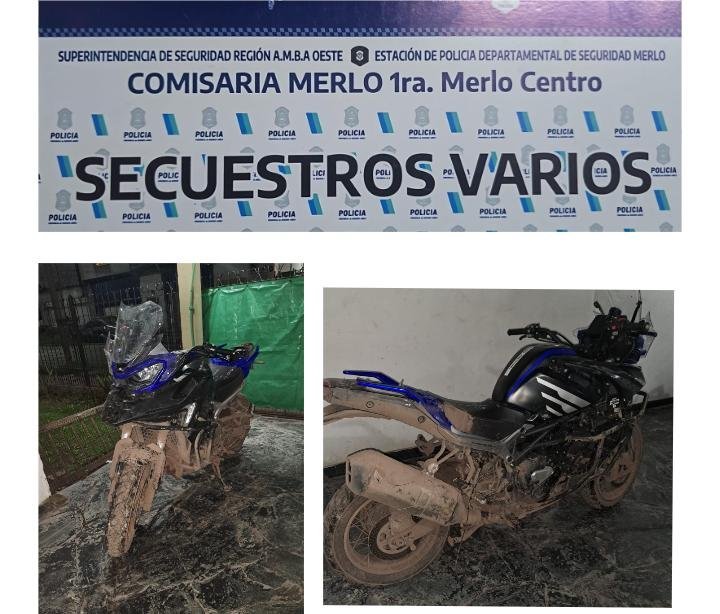 Cuatro allanamientos en Merlo permitieron detener a una banda de motochorros y secuestrar un arma de fuego
