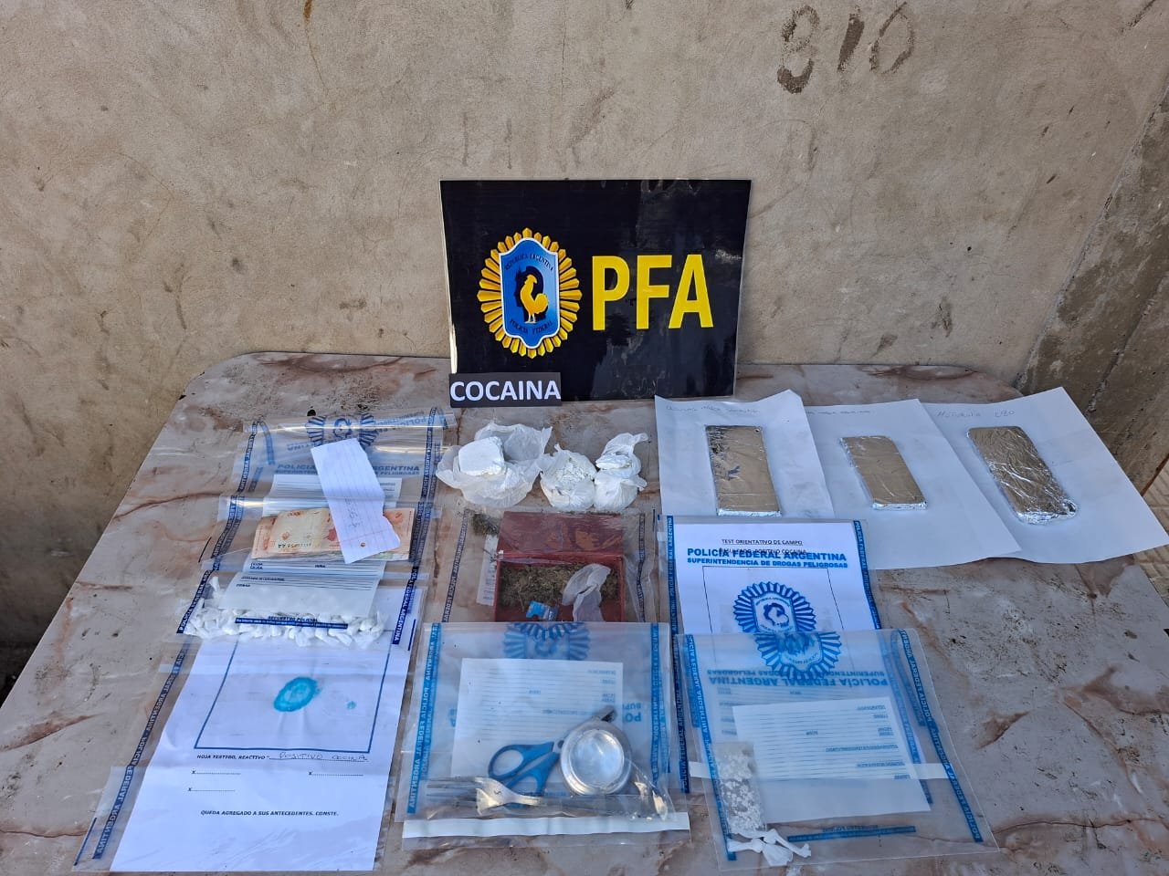 Cocaína secuestrada por la Federal.